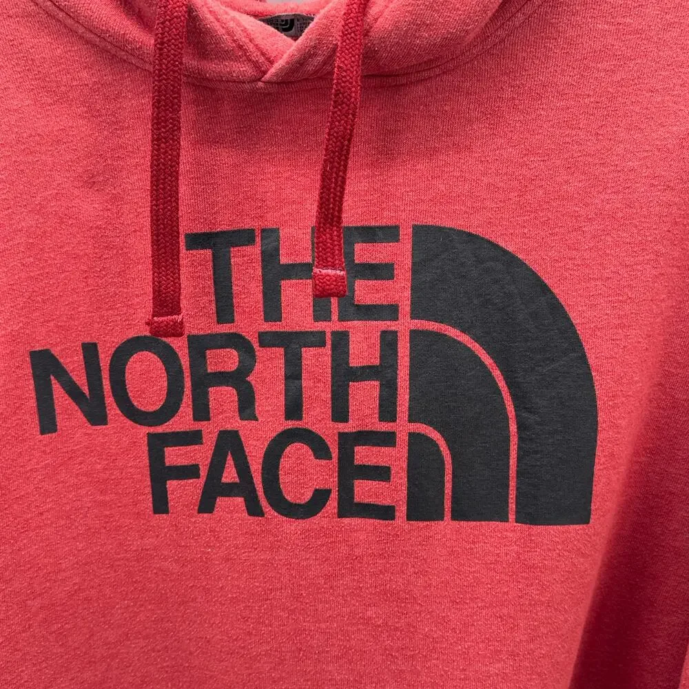 The North Face Hoodie Mens Large Red Pullover Sweatshirt Logo Casual Soft Fleece